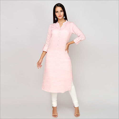 Ladies Solid Pastel Kurta 