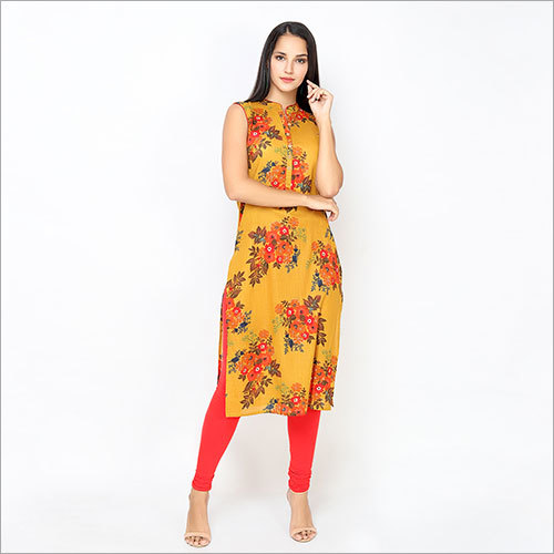 Floral Printed Cotton Kurti 